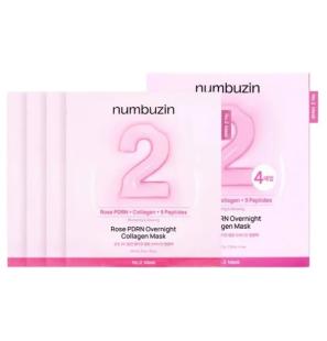 Numbuzin – No.2 Rose PDRN Overnight Collagen Mask 37g*4EA