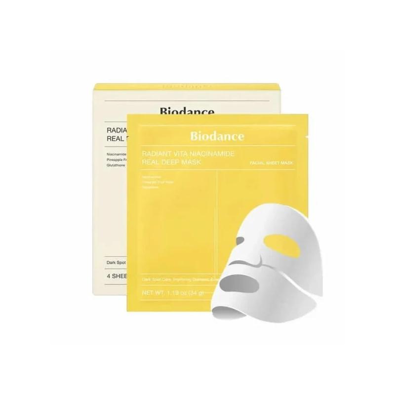 Biodance – Radiant Vita Niacinamide Real Deep Mask 1Box, 34g*4ea